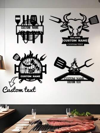 1pc Customizable Metal Barbecue Wall Decor, Rustic Outdoor Kitchen Decoration, Metal Barbecue Art Sign & Design, Perfect Gift For Dad And New Home Housewarming Gifts Birthday Graduation,Multi-Functional,Adjustable,Durable,Ornamental,Reusable,Exquisite,Adorable,High-Quality,Modern,Colorful,Cute,Comfortable,Stylish,Custom,Personalized,Unique,Ideal Gifts For Him,Ideal Gifts For Her,Home Refresh
