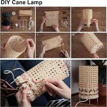 Cane Rattan Webbing Roll, 16.5ft X 15.8inch PE Plastic Cane Webbing Roll,Woven Open Rattan Mesh Rattan Webbing For Caning Projects Star Anise Wide Rattan For DIY Crafts Cabinet Chair Furniture - 23.6in X 9.9ft - View 6