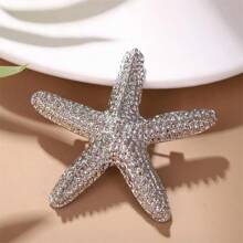 1 pieza Broche de estrella de mar de aleación minimalista de moda, accesorio de vestir para uso diario