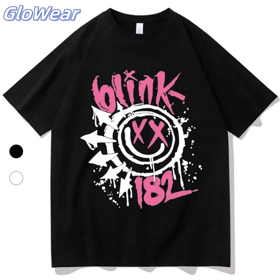 GloWear Hip-Hop Anime Rapper Starry Night Print Short Sleeve T-Shirt 1 Pcs 220g Heavy Cotton T Shirt - Black - View 1