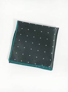 1pc Men's Classic Fashion Polka Dot/Square Floral Pocket Square, 1200 Needle Densely Woven Texture, Suitable For Banquet, Party, Casual, Business Matching