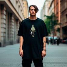 Camiseta Camisa Masculina freeza dragon 100% algodao manga curta gola redonda Envio imediato - Preto - Visão 2