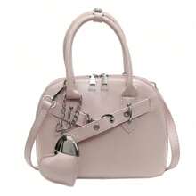 New Minimalist Shell Bag - Versatile Shoulder Crossbody Bag For Women, Featuring Precision Stitching Craftsmanship, Smooth Leather Material, And Stylish Semi-Circular Design For Accessories - Black - View 7