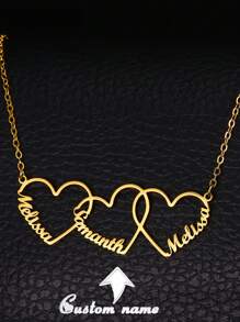 1 Peça Colar Personalizado com 1-5 Nomes, Colar Pingente Multi-Amor, Colar com Nome em Inglês da Família, Colar de Corrente Cubana de Aço Inoxidável para Homens e Mulheres, Colar Personalizado de Fonte Romântica e da Moda, Presente do Dia das Mães, Clássico e Elegante, Adequado para Família, Melhor Amigo, Material Escolar, Estudantes do Ensino Médio, Estudantes do Ensino Fundamental, Estudantes Universitários, Calouro, Segundo Ano, Estudantes Iniciantes, Estudantes Universitários