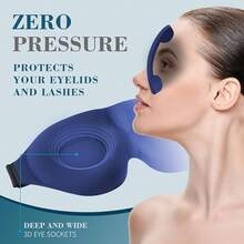 ZGGCD Sleep Mask For Side Sleeper, Light Blocking Sleeping Eye Mask For Women Men, 3D Contoured Cup Night Blindfold, Luxury Eye Cover Eyeshade With Adjustable Strap For Travel, Nap, Purple - 藍色 - 查看 6
