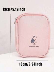 1 peça Bolsa de remédios pequena portátil para viagem, para casa, com pequena bolsa de remédios, pequena bolsa de armazenamento, organizador de pacotes de remédios prático com grade de malha, bolsa de grande capacidade, bolsa grande de higiene pessoal com zíper duplo e vários compartimentos para mulheres/homens, bolsa de artigos de higiene pessoal para viagens de curta distância, bolsa de armazenamento de itens essenciais para viagem, para a volta às aulas, bolsa de armazenamento à prova d'água, acessórios de viagem, férias, verão
