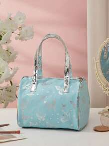 1 Stück Make-up Tasche mit Schmetterlings-Design, Make-up Etui mit großer Kapazität, luxuriöse Make-up Tasche, feminine Make-up Tasche, tragbarer Reise-Kosmetik-Organizer, Handgepäck Make-up Tasche, flugzeuggeeignet, Geschenkidee, stilvolle Tasche mit hohem Volumen