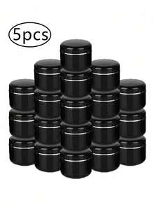 5pcs 20g/30g/50g/100g Cream Jars Plastic Sample Bottles Cosmetic Containers Empty Cosmetic Jars Refillable Sample Bottles, Suitable For Cosmetics, Makeup And Skincare Products, Perfect For Travel And Cosmetic Storage And Dispensing. - Multicolor - View 1