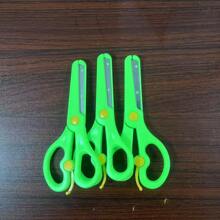 1pc/2pcs/3pcs Safety Scissors, Plastic Scissors For Students Handicrafts, Cutting Shears, Plastic Wrapped Small Scissors For Beginners, DIY Art Tools, Children Students Office Scissors,Back To School