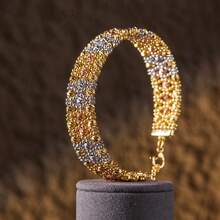 2 pièces Set Bracelet chaîne de perles à double rang artisanal italien et Bague à perles en cuivre réglable, multicolore, pour port quotidien et cadeau pour la mère - Ensemble 2 pièces - Voir 10