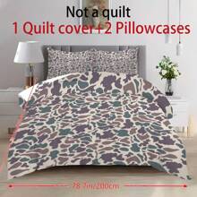3PCS Camouflage Pattern Bedding Three-Piece Set (1 Duvet Cover + 2 Pillowcases, No Core). Printed Bedding Set, Soft And Comfortable, Suitable For Bedroom And Guest Room Use.