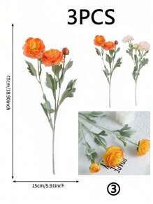 3PCS Artificial Austin Rose Bundle Simulation Peony Long Stem Artificial Flower Suitable For Home Vase Office Wedding Engagement Flower Arrangement Anniversary Date Mother's Day Birthday Gift ﻿