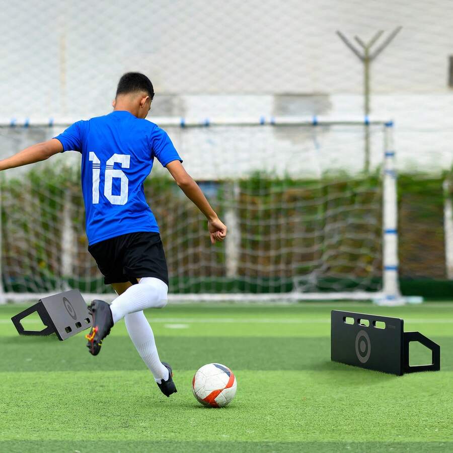 Soccer Rebounder Board, 32"X12" Portable Soccer Wall With 2 Angles Rebound, Foldable HDPE Kickback Rebound Board, Soccer Training Equipment For Students And Adults, Passing & Shooting Practice - 32"X12" - View 1