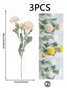3PCS Artificial Austin Rose Bundle Simulation Peony Long Stem Artificial Flower Suitable For Home Vase Office Wedding Engagement Flower Arrangement Anniversary Date Mother's Day Birthday Gift ﻿