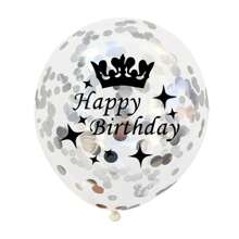 5pcs 12inch Gold Silver Rose Gold Number Crown Confetti Birthday Latex Balloons Number 16 18 21 30 35 45 50 55 60 65 70 75 80 Balloons Happy Birthday Crown Confetti Latex Balloon Anniversary Birthday Party Decorations