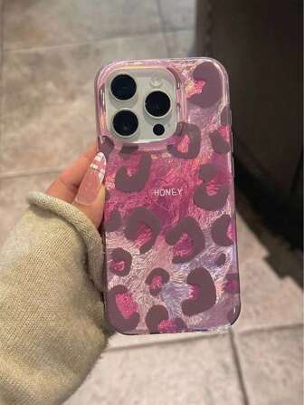 猎豹，豹纹时尚豹纹粉色柔软硅胶手机壳适用于 Apple 15/15 Pro Max、13/13 Pro/13 Pro Max、A14/A15/S23/A50/A12/A32/A52/A72/A51/A21S/A13/A14/S22 Ultra/S23、13/15 智能手机