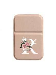 1pc Mini Pink Flower White Letters Foldable Portable Makeup Mirror,Letters Of A-Z Makeup Mirror With Bracket, Travel Mirror, Beauty Products, Desktop Makeup Mirror, Rectangular Desktop Compact Mirror Foldable Small Minimalist Makeup Mirror, Travel Portable Makeup Mirror For Women's Gift - The Best Gift For Mom And Teacher