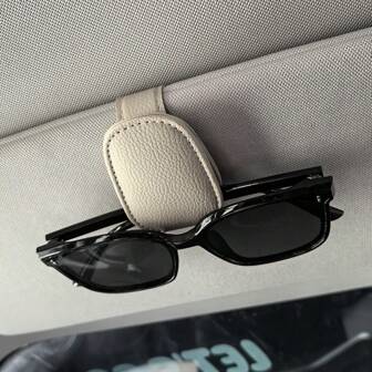 1pc Universal Car Sun Visor Glasses Clip, Made Of PVC, Car Glasses Holder, Interior Accessories, Glasses Storage Rack