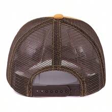 JZML 1pc Unisex Animal Graphic Patch Design Suede Trucker Cap