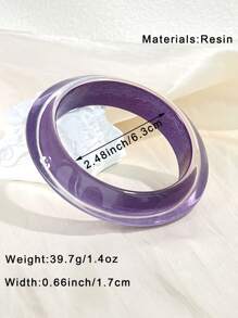 1 pieza Pulsera gruesa asimétrica morada, con volantes deslumbrantes y sensuales, adecuada para mujeres, accesorio ideal para ocasiones de fiesta