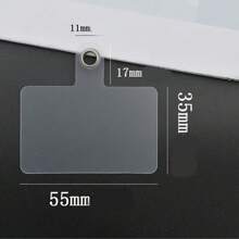 5pcs/Set Matte Transparent Card Phone Case Back Fixed Clips, Universal Phone Strap Tether Connector