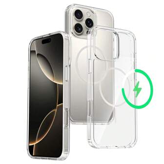1 pièce Étui de protection transparent en acrylique + TPU, cadre souple 2-en-1 magnétique, cristal clair anti-jaunissement, antichoc, protection intégrale compatible avec Apple 16 Pro/16 Pro Max/16 Plus/16/16E/SE4/15 Pro/15 Pro Max/15 Plus/15/14 Pro/14 Pro Max/14 Plus/14/13 Pro/13 Pro Max/13/13 Mini/12 Pro/12 Pro Max/12/12 Mini/11 Pro Max/11/11 Pro/XS Max/XR/XS