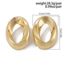 Fashionable Abstract Asymmetrical Wavy Stud Earrings