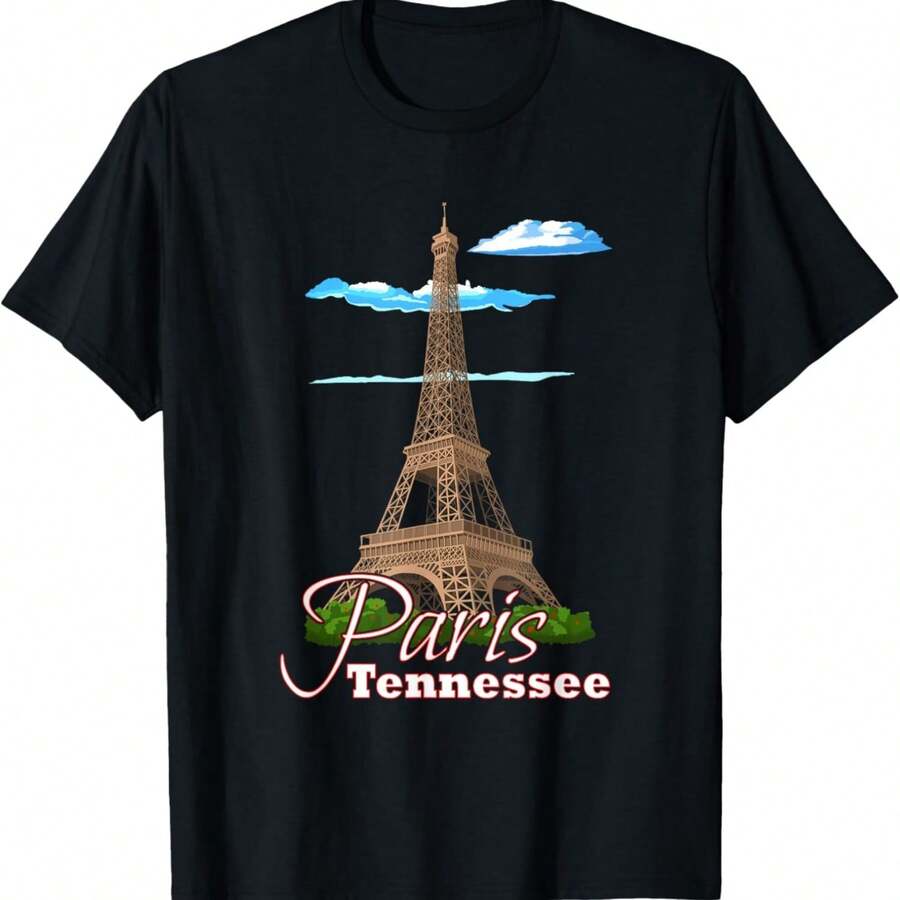 Paris Tennessee Eiffel Tower T-Shirt - Black - View 1