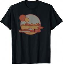 Classic Minimal Tatooine Sunset Logo T-Shirt[Gro Mother's Day Gifts - Black - View 1