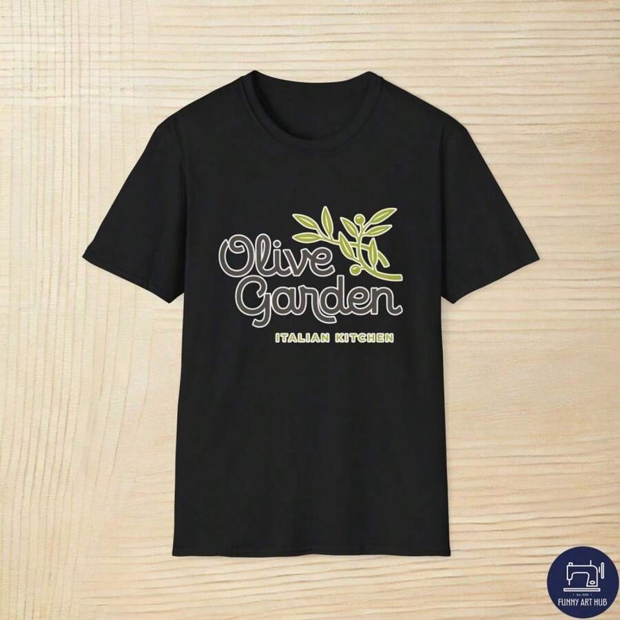Olive Garden Restaurant Logo Unisex T-Shirt - Black - View 1