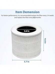 Core Mini Replacement Filter Compatible With LEVOIT Core Mini Air Purifier, Core Mini-P, 3-In-1 H13 HEPA Filter, Mini-RF Filter With Activated Carbon, Replace Part#Core Mini-RF, Toxin Absorber Filter - Green - View 8