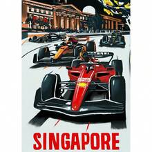 1PC National Landscape Architecture Racing Competition Posters Prints Canvas Painting Pictures Home Living Room Decor Gift Wall Arts Optional Frame ,Wall Art With Frame - Multicolor - View 99
