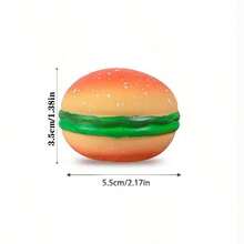 2025新款创意汉堡挤压球减压玩具慢回弹面粉脱水流行玩具生日/节日礼物 - 咖啡棕 - 查看 9