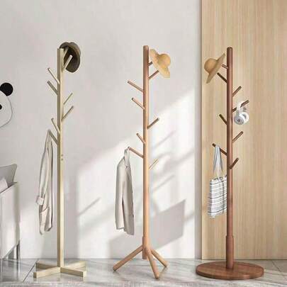 Suport de haine din lemn, cuier de haine cu design simplu, potrivit pentru dormitor, casă, birou, cămin