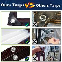 Waterproof Heavy Duty 8x10 FT Tarp, UV/Tear Resistant For Camping, Outdoor Furniture, Car, Tents, Painting, Firewood Protection - 8*10FT - View 6
