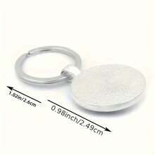 1pc English Letter Rose Flower Key Chain, Fashionable Simplistic 26 English Alphabet Rhinestone Metal Keychain, Bag/Car Key Pendant Accessory - Multicolor - View 2