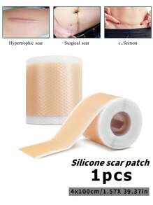 Nastro per coprire le cicatrici, traspirante e flessibile, adesivo per cicatrici invisibile beige chiaro, adatto per cicatrici chirurgiche, iperplastiche, post-partum e da ustioni, copertura invisibile per grandi aree di collo e corpo (impermeabile)