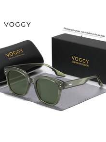VOGGY 时尚极简复古超大 TR90 偏光 UV400 太阳镜，男女通用运动驾驶户外钓鱼旅行派对装饰道具礼品 - 彩色 - 查看 11