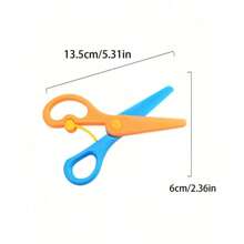 Plastic Safety Scissors, Craft Scissors For Student Handwork, Mini Plastic Scissors (Random Colors), Beginner Scissors, DIY Art Tools, Children Art And Craft Tools, Office Supplies, 1pc/2pcs/3pcs/6pcs,Back To School