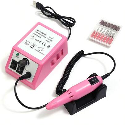 Kit de lima de uñas eléctrica de 20,000RPM - Amoladora de uñas eléctrica, removedor de esmalte de gel, pulidora de uñas portátil, herramientas de manicura