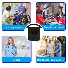 Sac de taille infirmier casual, sac de taille multifonction, sac de taille infirmier réglable avec plusieurs poches - Matériau en nylon durable, idéal pour les médecins et les infirmières - Convient pour les ciseaux, les pansements, etc.