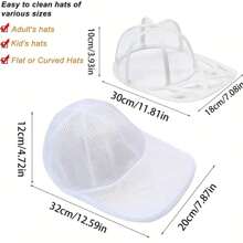 Washing Machine Hat Cleaning Cage, Baseball Cap Cleaning Cage With Net Bag, Suitable For Washing Various Hats