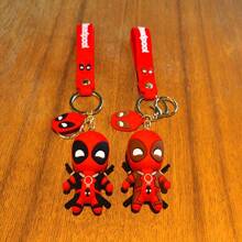 Disney Porte-clés pendentif en silicone de dessin animé Deadpool, convient pour la voiture, le sac à dos, cadeau de Noël pour les amis, sac d'école, accessoires de voiture, gothique mignon Y2k