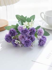 1/3 pièces Hortensia artificiel, bouquet de œillet en soie, chrysanthème à bulbe artificiel, décoration d'automne, vase de mariage, décoration de maison, salle à manger et chambre à coucher, accessoires de fête d'anniversaire, décoration de jardin extérieur, Saint-Valentin, cadeau