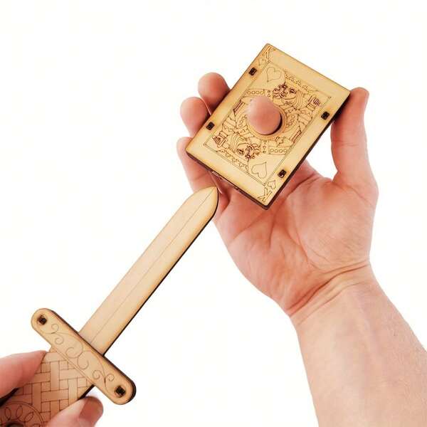 4pcs Elegant Wooden Magic Tricks Set For Adult Street Magic, Close-Up Stage Performances - Sword, Key, Box, And Chest With Intricate Designs - Perfect For Surprises And Impressions, Magic Tricks | Intricate Woodwork | Detailed Craftsmanship, Magic Tricks Supplies