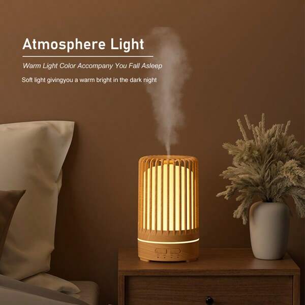 1 Pc Ultrasonic Aroma Diffuser 150ml Cool Mist Air Humidifier With Auto Shut-Off Essential Oil Diffusion USB Powered 7 Color LED Lights Timer Quiet Mist Spray For Home, Office, Yoga, Spa , Air Freshener