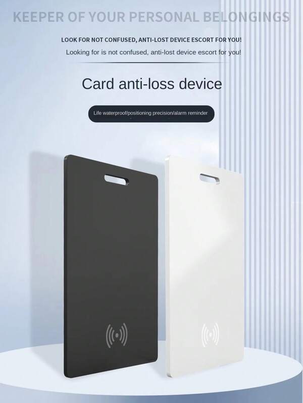 Carte traqueur GPS Carte traqueur ultra fine Carte de charge sans fil Anti-perte Retrouver un enfant ou un portefeuille (iOS SEULEMENT)
