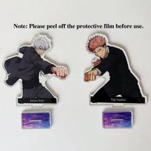 1pc/Set Anime Acrylic Stand, Jujutsu Kaisen Gojo Satoru Decorative Figure, Itadori Yuji Desk Display, Room Decor, Bedroom Decor, Holiday Gift School Supplies,Back To School
