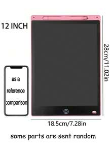 1 pieza Tableta de dibujo y escritura LCD de 6.5/12 pulgadas, regalo divertido para garabatear, hacer bocetos y escribir, juguete de rompecabezas, puede mejorar la atención y la creatividad (algunas partes se envían al azar), de vuelta a la escuela