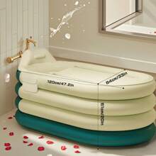 Home-Use Inflatable Bathtub For Adults; Thickened Bathtub For Bathing; Portable Storage; Ice Bath; Bathing Bucket; Fumigation Bathtub. Bathroom Decor Summer Bathroom Accessories Back To School
